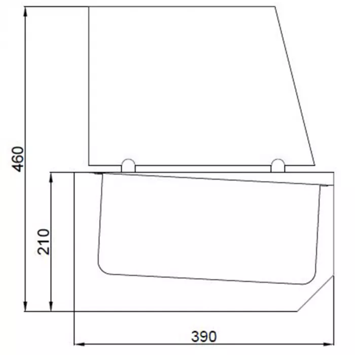 Aufsatzvitrine 6X 1/3 Gn